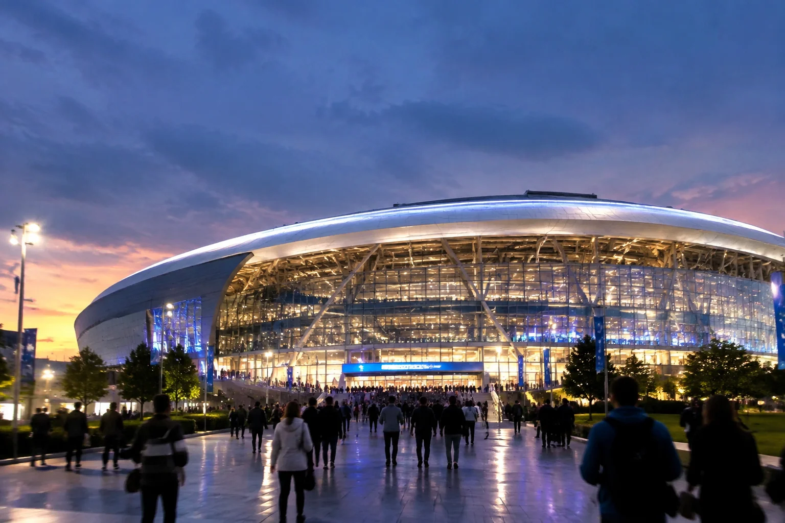 Accor Arena préparée pour le match de basket