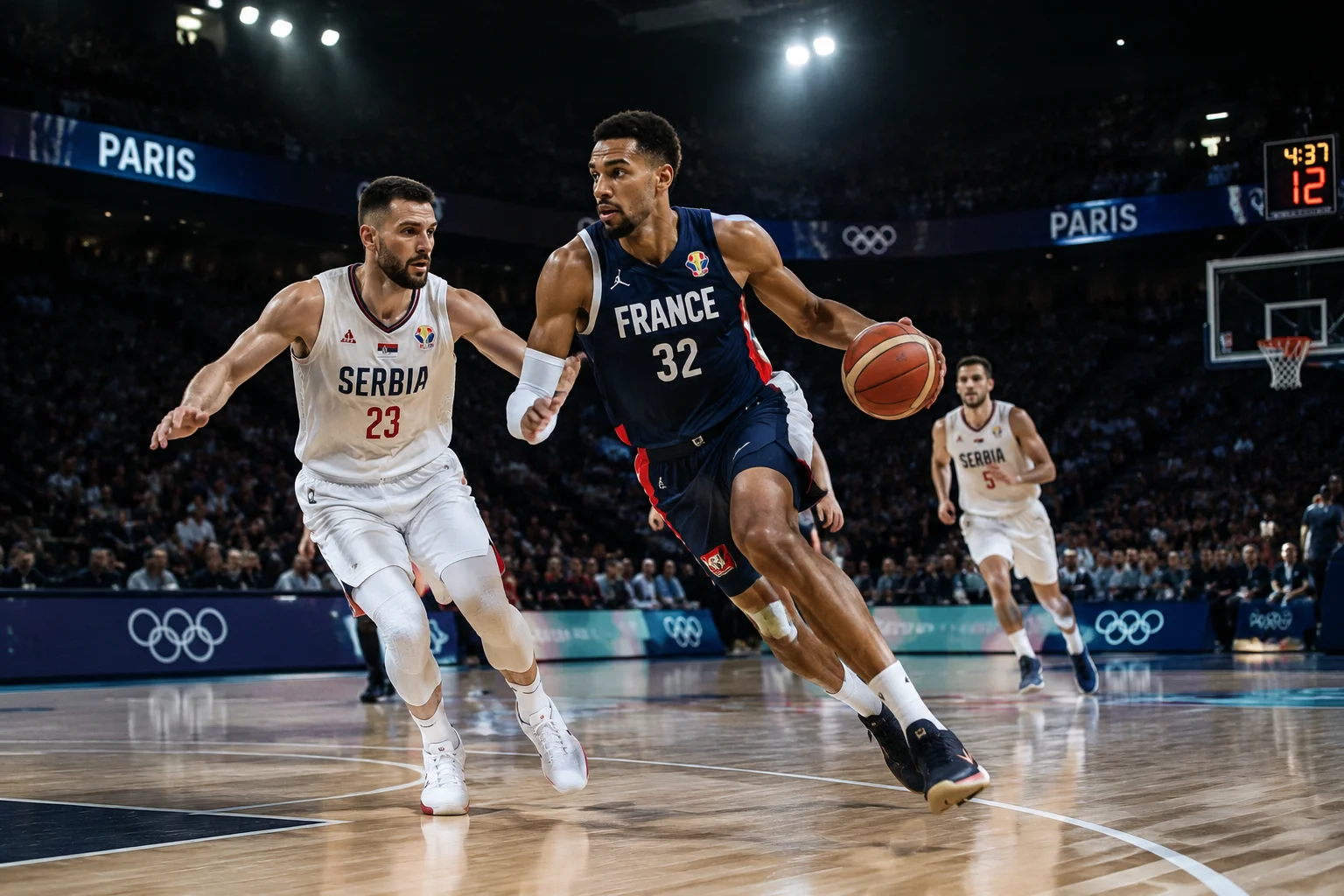 Rencontre de basketball NBA à Paris